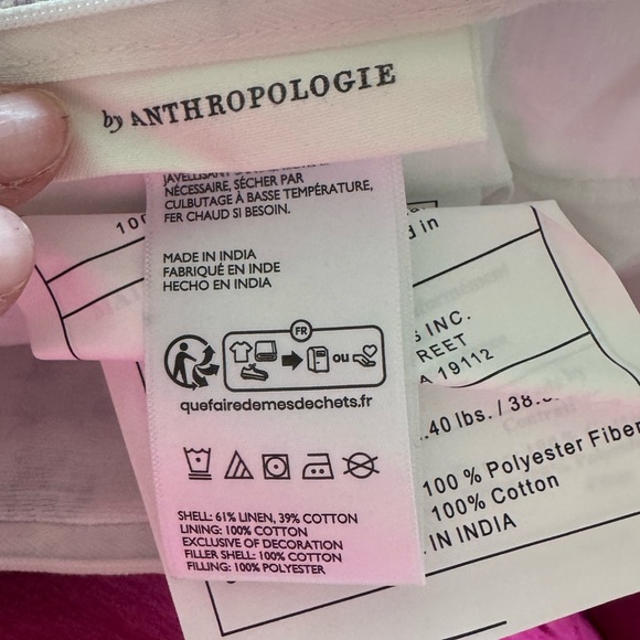 Anthropologie Eudora Embroidered Scalloped Pillow - Picture 4 of 4